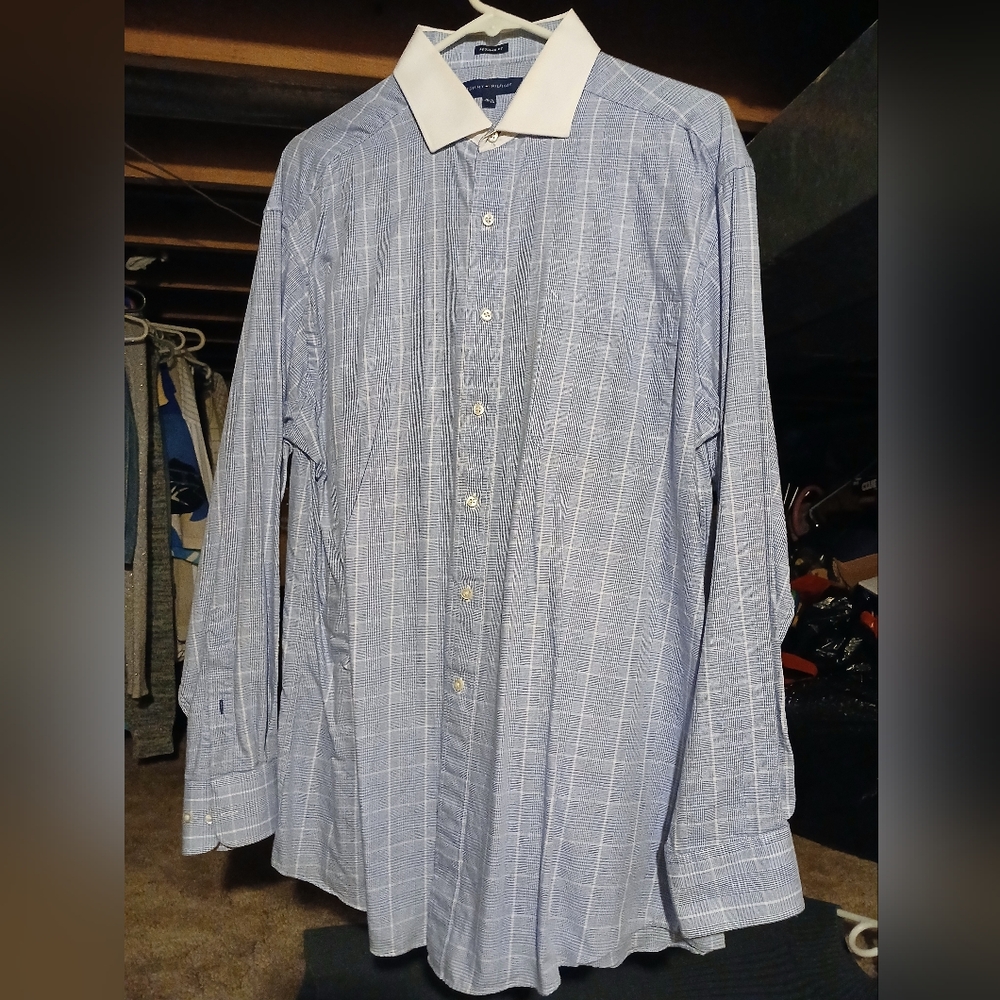 Tommy Hilfiger Men's Blue Checkered Shirt